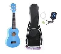 21 Inch Treble Ukulele Hawaii 4 String Guitar Tuner Pick Ukelele Bag Musical Instruments for Gifts Ukulele Starter Kit(Blue)
