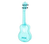 21 Inch Treble Ukulele Transparent PC Material Integral Unibody Lightweight Colored 3 Strings Guitar For Beginner Ukulele Starter Kit(Blue)