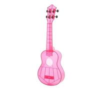 21 Inch Treble Ukulele Transparent PC Material Integral Unibody Lightweight Colored 3 Strings Guitar For Beginner Ukulele Starter Kit(Pink)