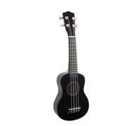 21-inch Ukulele Beginner Small Four-string Wooden Hawaiian Guitar Playing Instrument Beginners Ukulele(Black)
