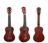 21-inch Ukulele Beginner Small Four-string Wooden Hawaiian Guitar Playing Instrument(Brown)