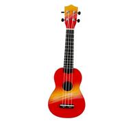 21 Inch Wooden Ukulele for Starter Creative Hand Drawn | Set of 1, Good Sound, Easy to Hold and Carry, Compact Acoustic Instrument with Wood Body