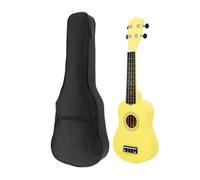 21 Inch Wooden Ukulele Set Beginner Colorful Small Guitar(Yellow)