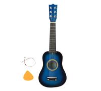 21 Inches Kids Acoustic Wooden Guitar, Children's Mini Guitar Toy, 6 - String Non - Eco - Friendly Musical Instrument with Pick for Ages 3 - 8, Blue