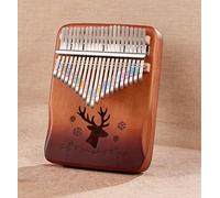 21-Key Kalimba - Snow Deer Gradient Brown Mahogany Thumb Piano, Beginner Musical Instrument Gift for Women & Girls