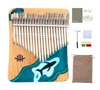 21-key Thumb Piano Kalimba Instrument, Beech Wood+Epoxy Resin(Deep Sea Blue Whale), 60 Learning Demonstration Songs,Wonderful Gifts for Professionals and Beginners