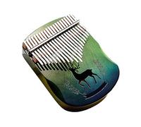 21 Keys Kalimba Thumb Piano,Solid Wood Thumb Piano Portable Finger Piano Beginners C Key With Music Book,Tuning Hammer,Gig Bag,Gift for Children/Teenagers/Music Love green