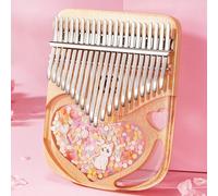 21 Keys Thumb Piano Crystal Kalimba, 17 Key Finger Piano sical Gift, Transparent Acrylic C Tone with EVA Bag, Stickers, Tuning Hammer, Cleaning Cloth,21keys cat