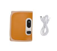 21 Levels Constant Temperature Technology Baby Bottle Heater Cover for LED Display Portable Milk Bottle Insulation with PU Leather Knitted Cotton and Silicone Materials (Yellow)