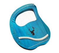 21 Metal Strings Lyre Harp, Traditional Classic Stringed Instruments, Spruce Topboard String Instrument, Extra Strings for Beginners Adults, Easy to Carry Instrument(Blue)