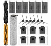 (21 Pack) Aqua10 Ultra Replacement Parts for Dreame Aqua10 Ultra Roller Robot Vacuum Cleaner, 2 Roller Brushes, 1 Roller Mop, 6 HEPA Filters, 6 Dust Bags, 6 Side Brushes, Accessories Kit