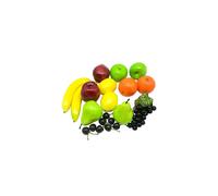 21 pcs Artificial Fruit Set Realistic Looking Assorted Fake Fruit Mixture Lifelike Simulation Realistic Plastic Faux