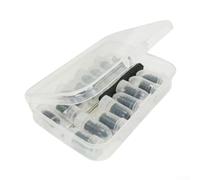 21 Pcs Car Rubber Tire Nails Set with Vacuum Plus Repair Screw Screwdriver Boxed Tubeless Puncture Fix Tools Compatible with Cars for Motorcycles Trucks Bicycles