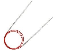 21 Pcs Circular Knitting Needles Set 1 Circular Knitting Needles 4.0mm 100cm Long, 20 Locking Stitch MarkersSteel Circular Needles with Flexible Cable, Metal Fixed Circular Knitting Pins