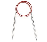 21 Pcs Circular Knitting Needles Set 1 Circular Knitting Needles 8.0mm 100cm Long, 20 Locking Stitch MarkersSteel Circular Needles with Flexible Cable, Metal Fixed Circular Knitting Pins