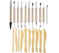 21 Pcs Clay Tools Sculpting Set Suitable for Air Dry Modeling Potter Beginners and DIY Pottery, Clay Sculpting Tools Ceramics for Sculpey Sculpting and Crafting and Carving, Shaping, Embossing