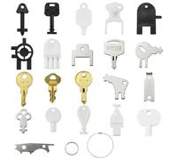 21 Pcs Dispenser Key Set for Waffle San Ja-mar Geo-rgia Pa-cific to-rk Kim-berly Cl-ark Bra-dley Paper Towel Toilet Paper Soap Dispensers Universal Replacement Keys Cat 74 E114 Key