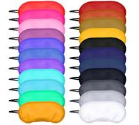 21 Pcs Eye Mask Sleep Masks Bulk Multicolor Blindfold Eye Cover for Team Building Games Party with Nose Pad and Adjustable Strap for Women Men Kids 21 Layers Colors Blindfold Sleeping Mask