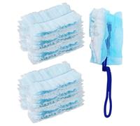 21 Pcs Flash Dust Magnet,Disposable Duster Heads with Handle Refills,Fluffy Blue Dusters Removal Refill Kit,for Cleaning Dust Dirt Hair,Furniture,Home,Office