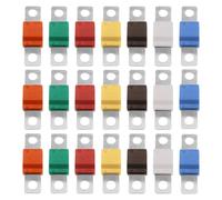 21 Pcs Fuses Set, 32V 30/40/50/60/70/80/100Amp, Compatible with Midi Fuse Holders, Automobile Fuses Bolt-on, High Current Fuse for Car Truck Marine Electric Hybrid Motor Or Audio Systems