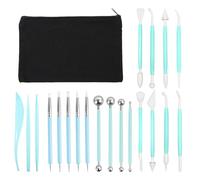 21 Pcs Modeling Clay Tools Set, Ceramic Tools Clay Sculpting Set, Ball Stylus Dotting Tools, Clay Sculpting Tools, Carving Tools with Storage Bag, Polymer Clay Tools for Beginners Art Crafts (21)
