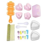 21 Pcs Rice Ball Maker Onigiri Mould Set, Japanese Rice Ball Mold Cartoon Sushi Onigiri Mold Cute Triangular Sushi Mold Set Non-Stick Rice Ball Mould Set for Home Kitchen Restaurants DIY Cooking