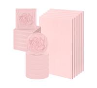 21 Pcs Rubber Stamp Carving Blocks Linoleum Blocks 4"X6" and 2"X2" Round Square Rectangle Block Carving Kit for DIY A