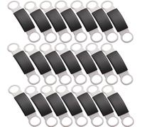 21 Pcs Slide On Pet Id Tags Cat Dog Name Tag Silent, Blank S/M/L Black Stainless Steel Silicone, Quiet No Noise Pet Dog Cat Collar Tag (White, S)