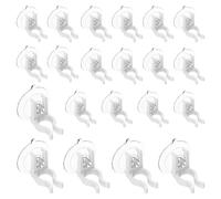 21 Pcs Suction Cup Clips, PVC Transparent Suction Cup Clip, Practical Compact Candle Suction Cup Clamp, Reusable Window Candle Lamp Holder for Electric Candles 4.5 x 4.5 cm