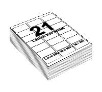 (21 Per A4 Sheet - 63.5 X 38.1 mm - L7160 - Avery, 100 Sheets) A4 Sheets White Address Sticky Shipping Labels A4 Stickers Printer Self Adhesive