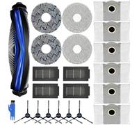 21 Piece Accessory Set for Ecovacs Deebot T50 Max Pro Omni, T50 Max Omni, T50 Max Pro Omni Gen2 Vacuum Cleaner, 1 Main Brush, 4 Wipes, 4 Filters, 6 Dust Bags, 6 Side Brushes, T50 Max Accessories