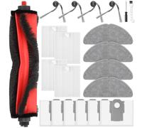 21-piece accessory set for Roborock Q7 L5+ / Q7 M5+ robot vacuum cleaner with 1 main brush, 4 wipes, 4 filters, 6 dust bags, 4 side brushes, 1 cleaning brush, 1 screwdriver