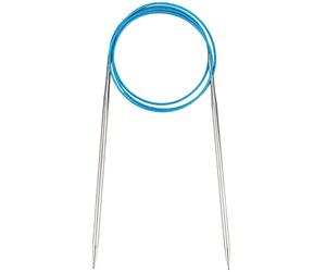21 Piece Circular Knitting Needle Set - 3.75mm 100cm Steel Needles with Flexible Cable and 20 Locking Stitch Markers - Metal Fixed Pins