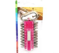 21-Piece Cross And Hex Screw Drill Bit Set Spring Hook Handle Portable Color-Coded Bit Tips Compact Lightweight For DIY Home Garden Repair Green Red(Red)