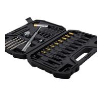 21-Piece Double-Sided Copper Punch Set with 4-Head Hammer & Non-Slip Bench Block for Metalworking, Jewelry Making, and Mechanical Maintenance(21PCS)