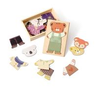 21-Piece Mix and Match Animal Puzzle Set with Storage, Montessori Learning Toy for Developing Fine Motor Skills & Creative Thinking, Ideal for Imaginative Play, Birthday Gift for Kids Ages 3+