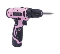 21 Piece Pink Cordless Drill Set, 12V Electric Drill with 1300mAh Li ion Battery, 25 Torque Positions and 3 Modes, Comfortable Anti Slip Grip Suitable and Weight for Women DIY