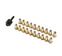 21 Piece Rivet Nut Assembly Set Includes Head and 20 Galvanized Nuts for M3 M5 M6 M8 M10 Riveter Repair (M5 20Pcs)