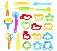 21 Piece Set Playdough Accessories, Play Doh Tools, Diy Clay Dough Shaping Tools, Plasticine Shaping Tools And Creative Shapes For Girls And Boys, Fun Educational Gifts For Art Activities（Random Color