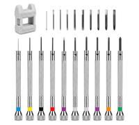 21-Piece Watchmakers Screwdriver Set, 0.6-2 mm Precision Repair Tool Kit with Replaceable Bits Magnetize Demagnetize Tool for Watch Jewelry Phone Camera Drone Glasses Repair