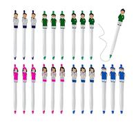 21 Pieces of Doctor and Nurse Pens, Creative Stationery Pens, Interesting Shape Pens, Plastic Click Pens, Gift Stationery