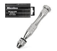 21 Pieces Pin Vise Hand Drills Bits Set Include Pin Vise Spiral Hand Drill Rotary Tool with 20 Pieces 0.3-1.6 mm Micro Twist Drill Bits for Resin Casting Molds Clay Craft DIY Jewelry Wood