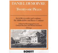 21 Pieces treble recorder and piano (easy) Demoivre Schott Music Saddle-wire sti