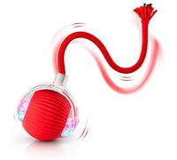 21 Products Interactive Rolling Cat Ball Toy - Rechargeable Motion Activated Smart Cat Toy with LED Lights & Tail for Indoor Cats & Kittens