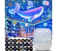21 Sets of Films, Kids Night Light Projector, Projector Night Light for Kids Bedroom, Ceiling, Star Galaxy Projector for Baby Toddler Girls with 360° Rotating, Birthday, Christmas, Nursery, Room Decor