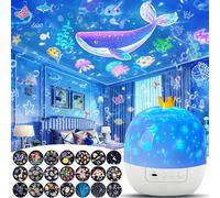 21 Sets of Films, Night Light for Kids Bedroom, Star Galaxy Projector for Kids, Planetarium Projector Night Lights for Girls with 360° Rotating, Birthday, Christmas, Gifts, Ceiling, Room Decor