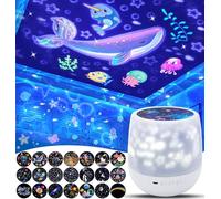 21 Sets of Films, Night Lights for Kids Bedroom, Ceiling, Baby Night Light Projector, Star Galaxy Projector for Kids Baby Girls with 360° Rotating Dimmable, Birthday, Christmas, Nursery, Room Decor