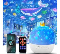 21 Sets of Films, Projector Night Light for Kids Bedroom, Ceiling, Remote Control & Bluetooth Speaker, Baby Night Light Projector, Star Galaxy Projector for Baby Girls, Christmas, Nursery, Room Decor