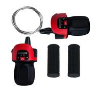 21 Speed Cycling Shifter Lever Set 1Pair Rubber Non Slip Handlebar Grip | Gear Lever Replacement Parts for Mountain Road Trail Touring Urban Folding E Bikes Fitness Riding