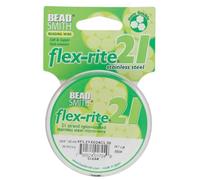 21 Strand Clear Coated Flex Rite Beading Stringing Wire .024 Inch 30 Feet Nylon Coated 29 Lb Break